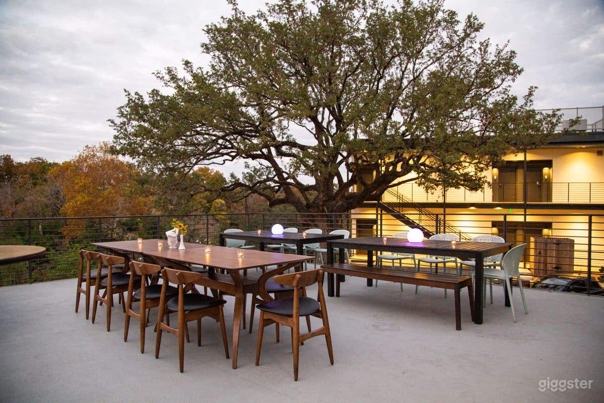 Bright and Sunny Creek View Patio Photo 1