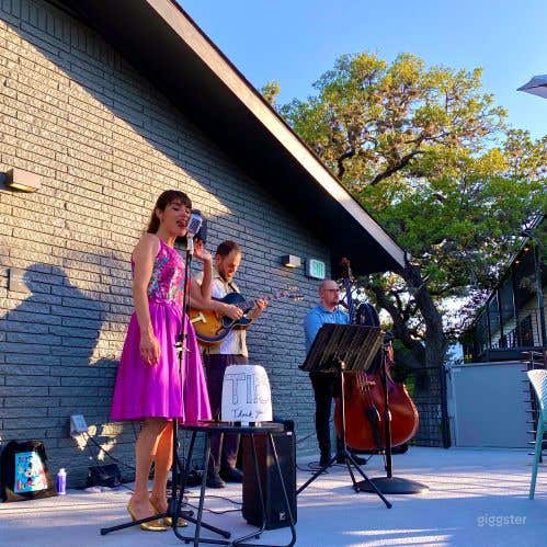 Bright and Sunny Creek View Patio Photo 3