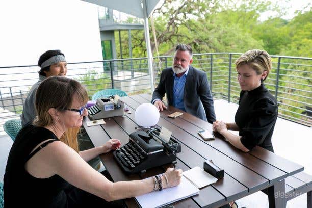 Bright and Sunny Creek View Patio Photo 2