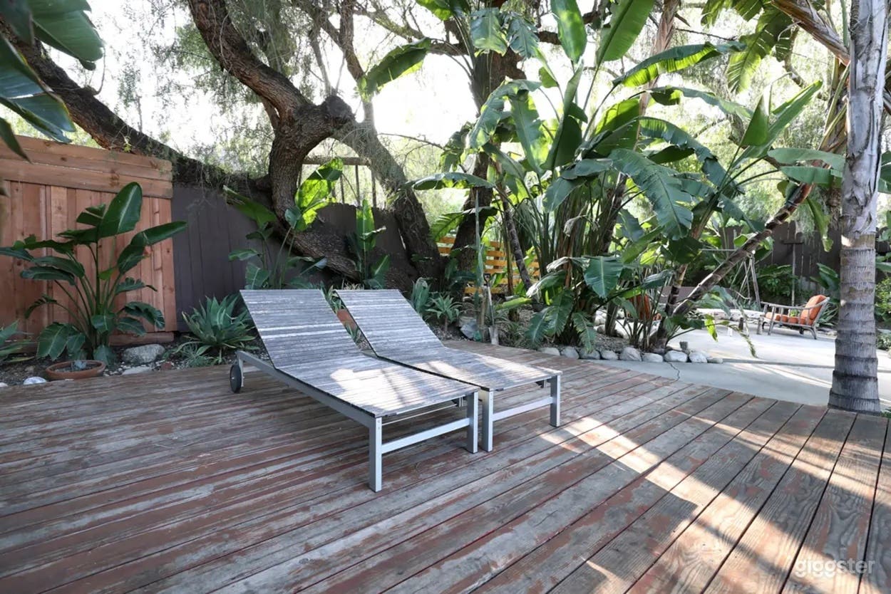 Rustic Tropical Backyard for Production Photo 4
