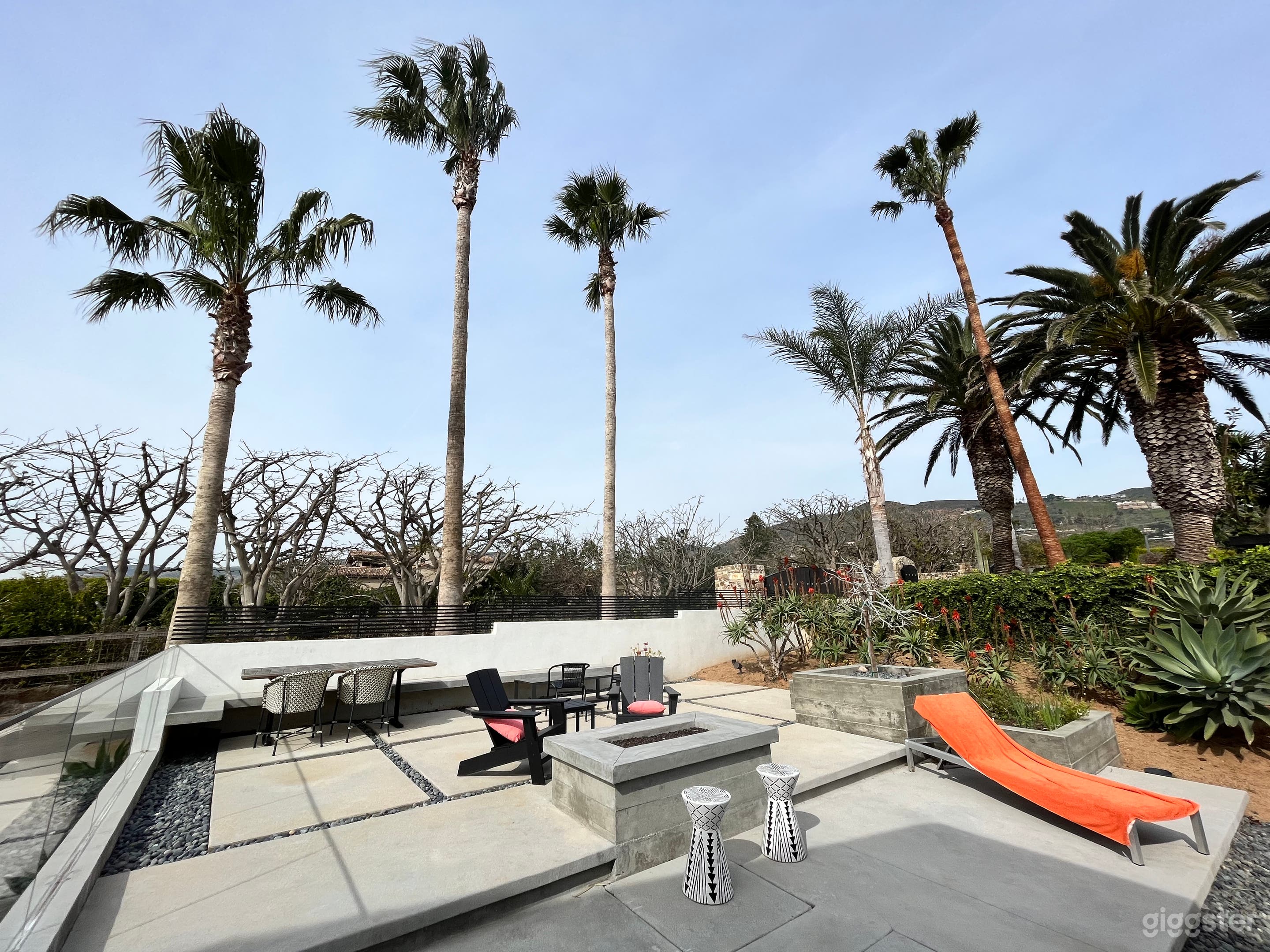 Front yard - gas fire pit 