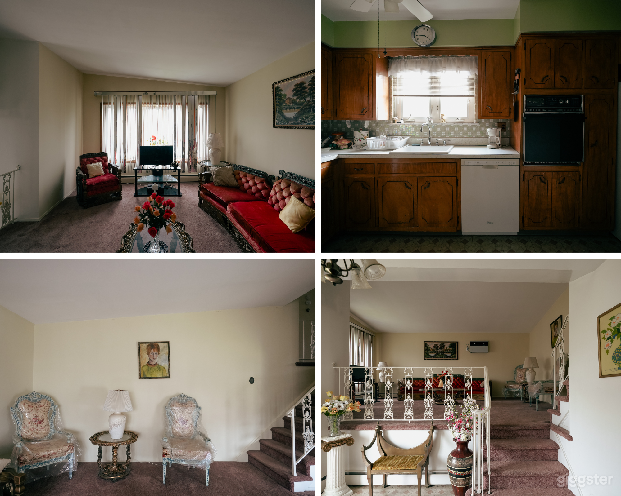 ⁠Pastel Retro Furnished Home with Vintage Bathroom, Carpets Photo 1