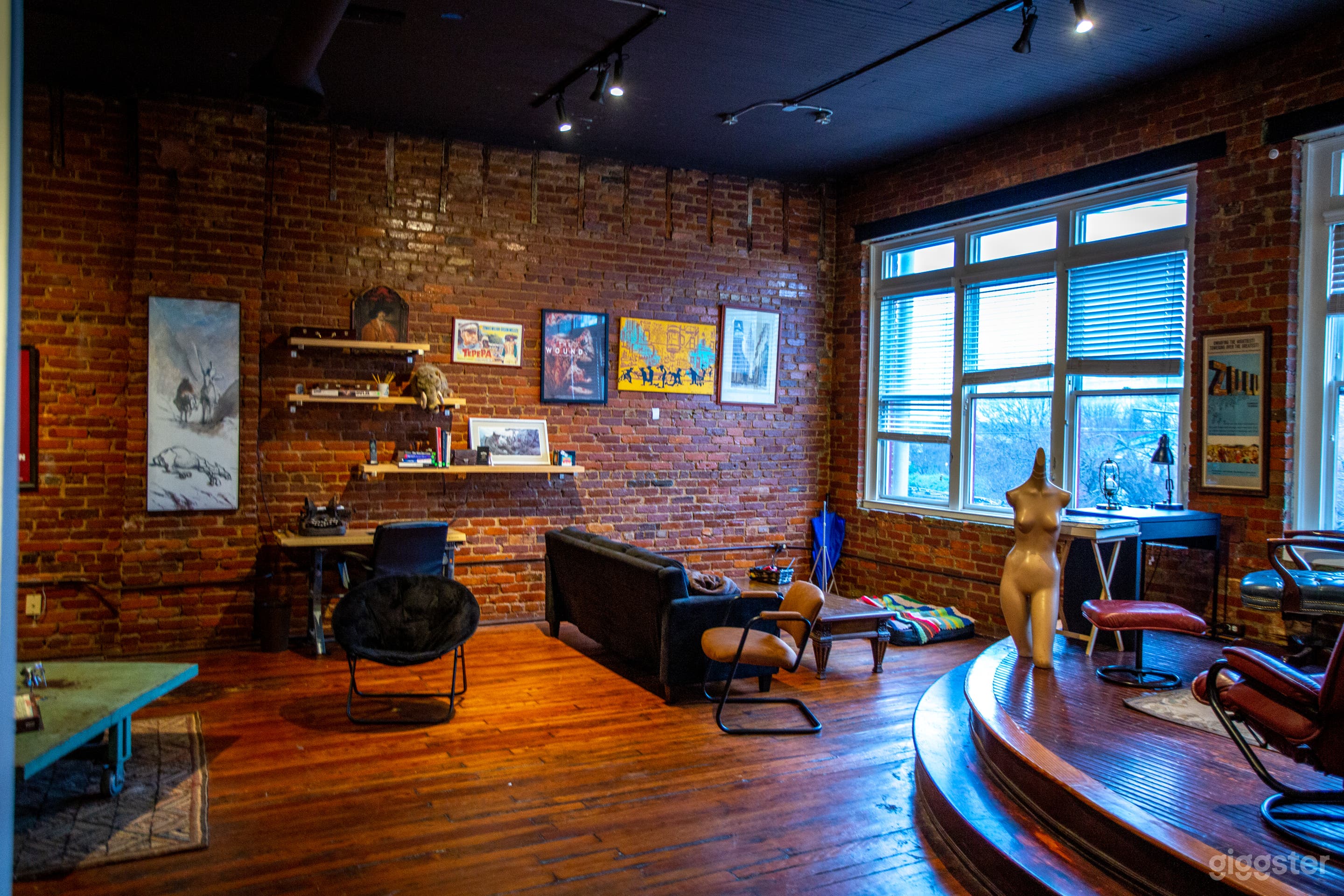 Front office large windows. 