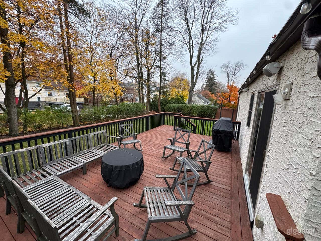 Backyard Haven Behind a Traditional Tudor Home Photo 3