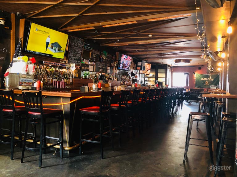  Interior shot of our beautiful bar top, ceiling and back bar! 