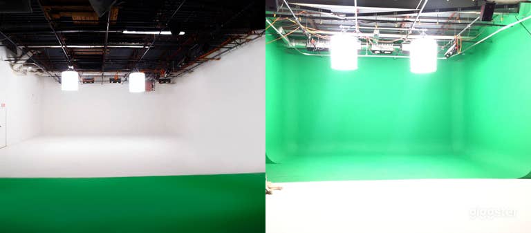  Studio 2 White cyc and Green screen cyc 