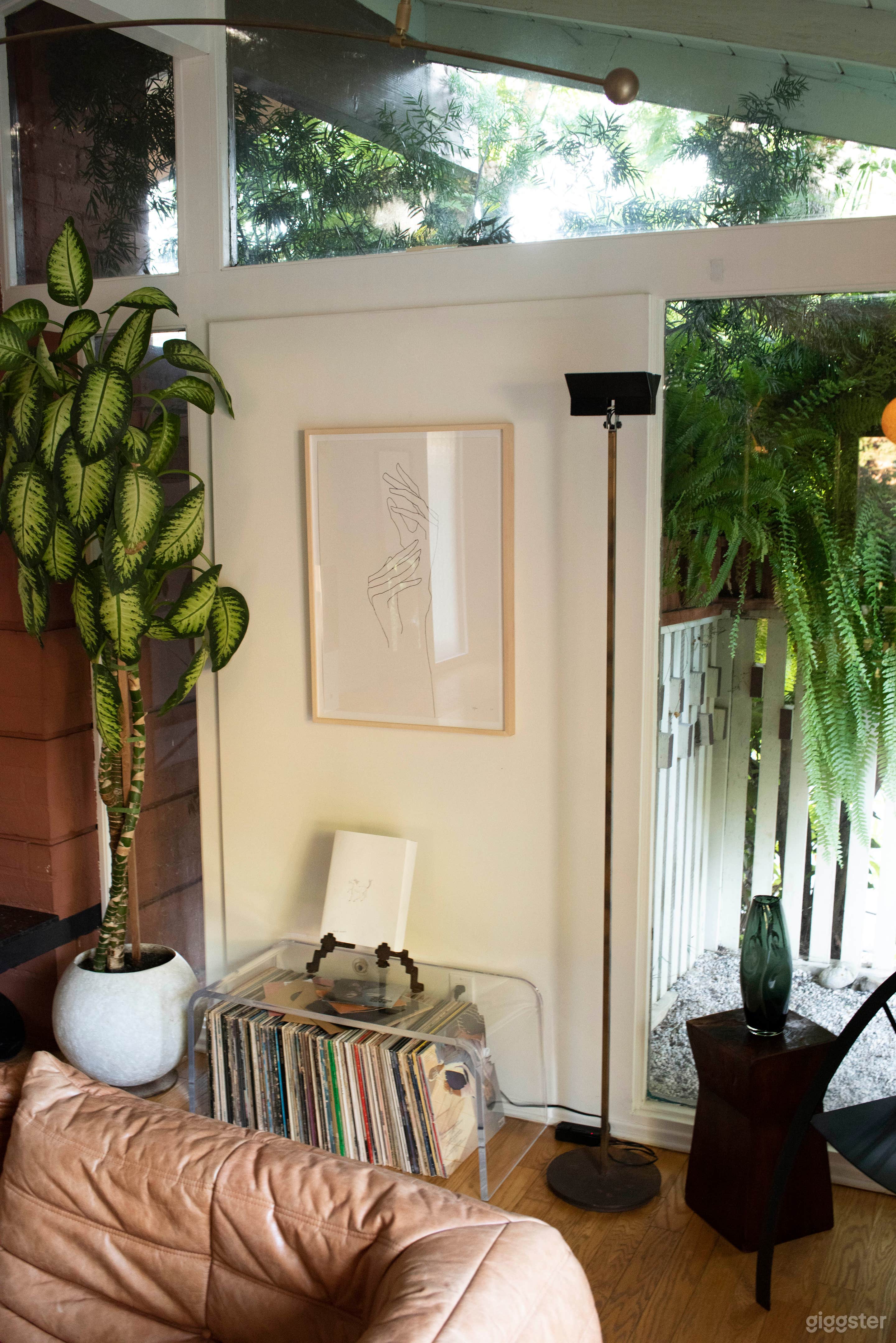 Detail shot of living room art