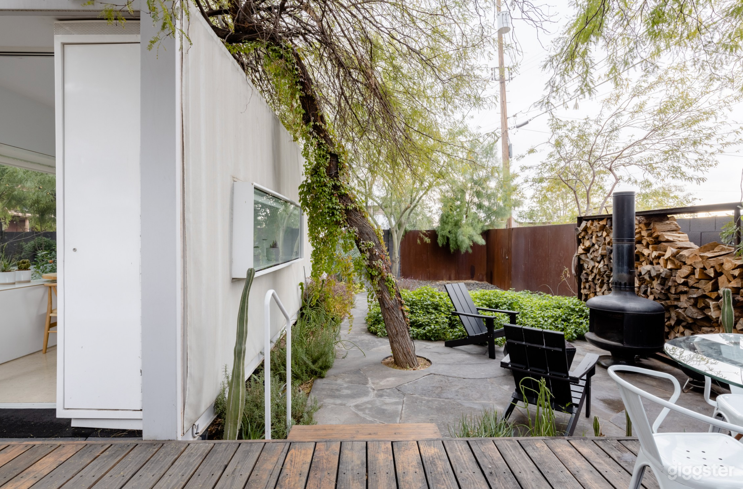 Modern Desert Garden Backyard + Architectural Guest House Photo 1