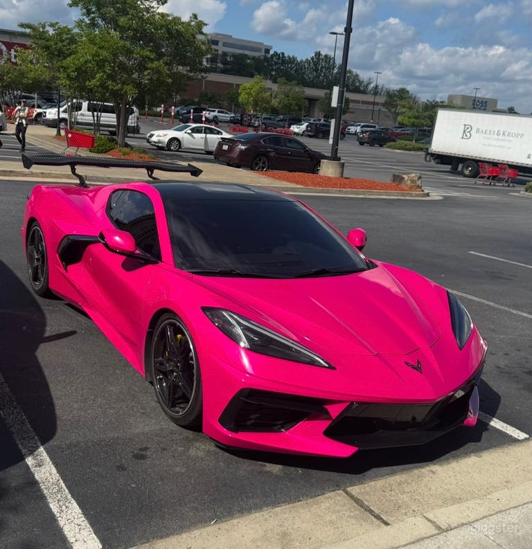  Hot Pink C8 Corvette 