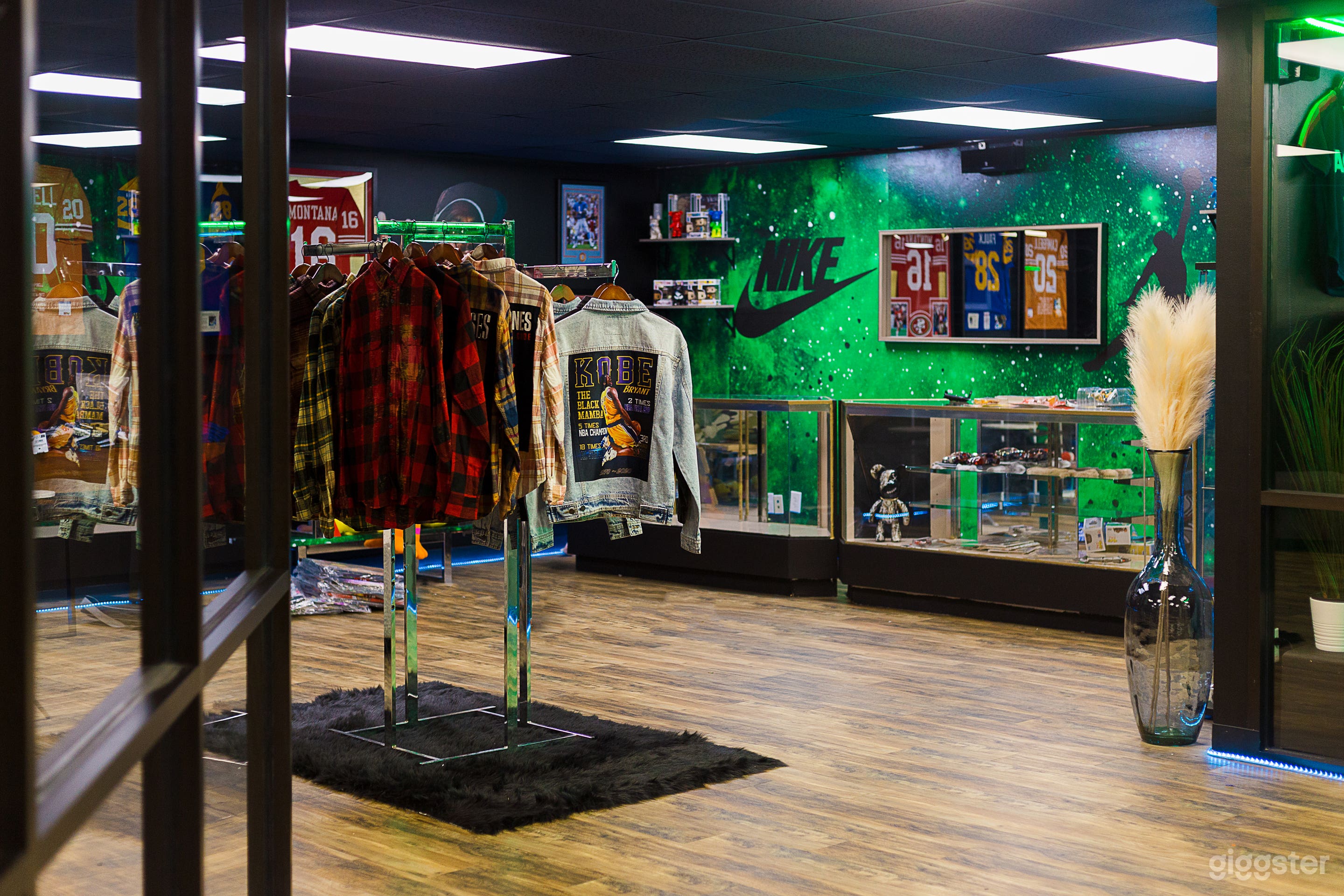 SPORTS MEMORABILIA AREA FOR SPORTING FANS