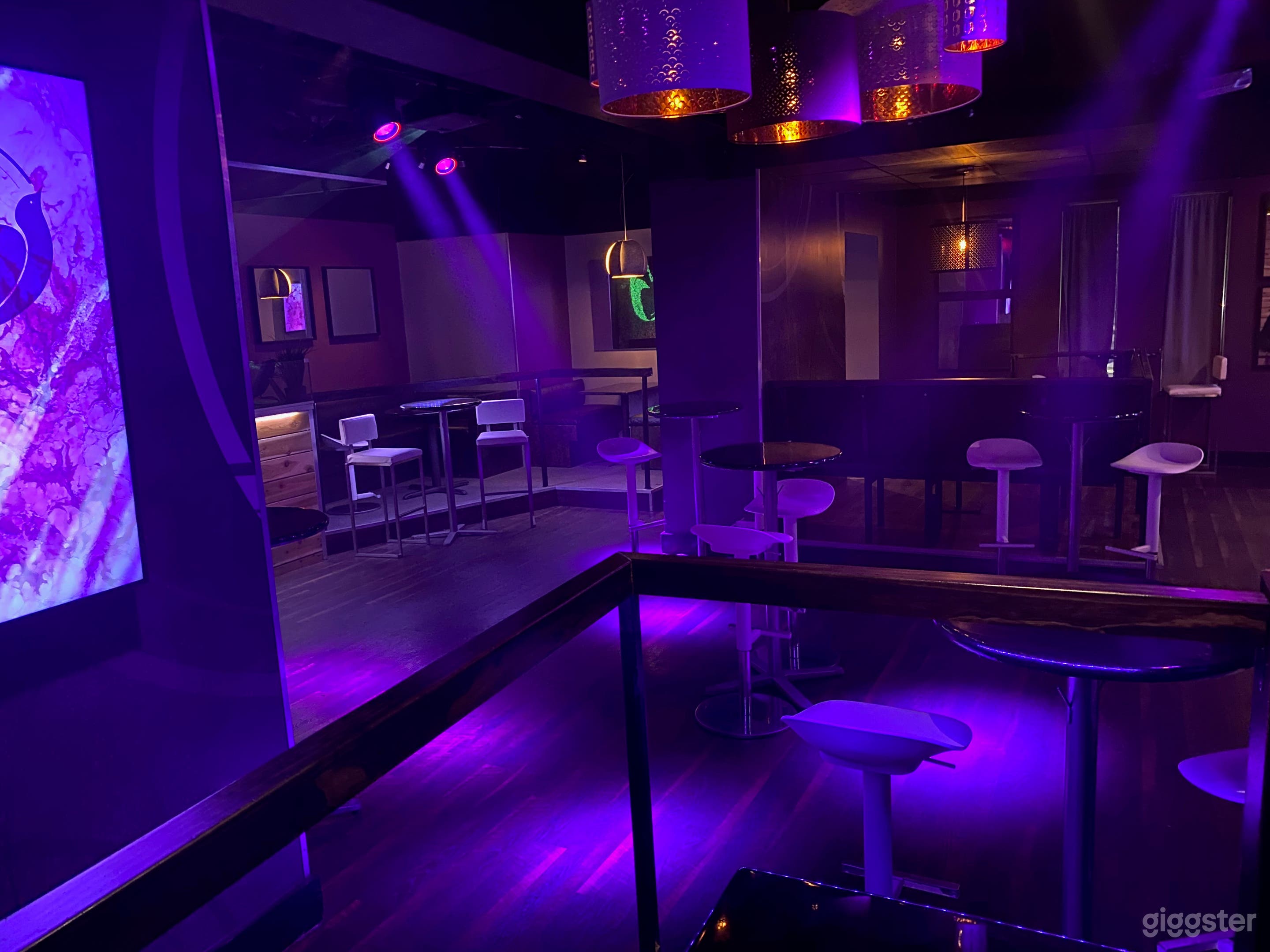 Dancefloor with state of the art lighting and video system.