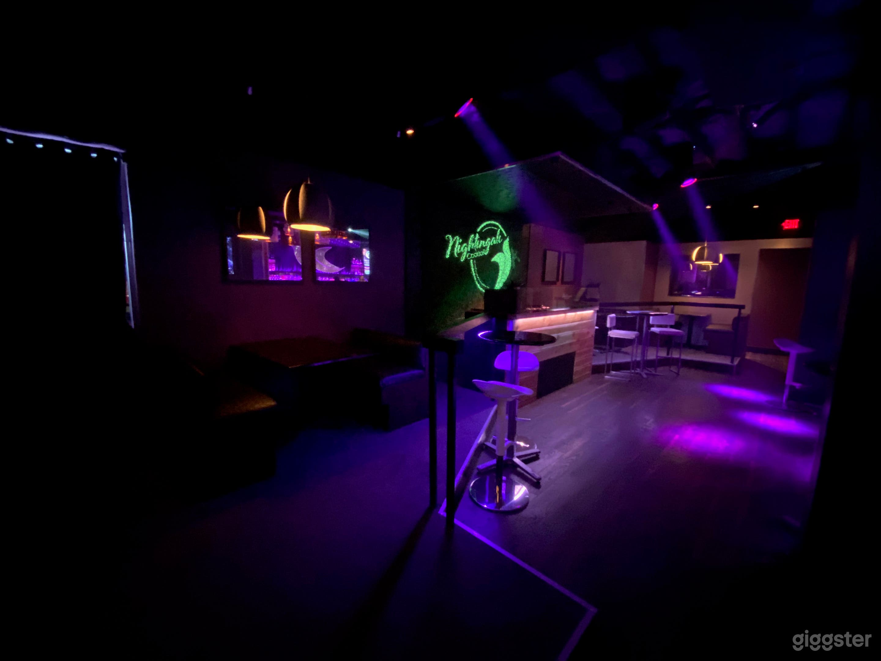 Dancefloor with state of the art lighting and video system.