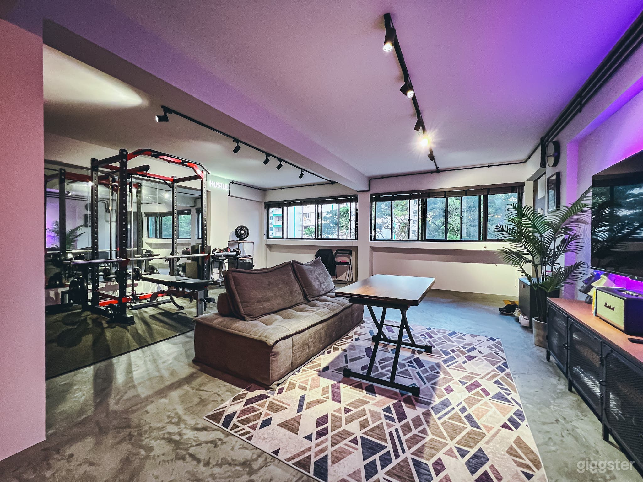 Living room + Gym