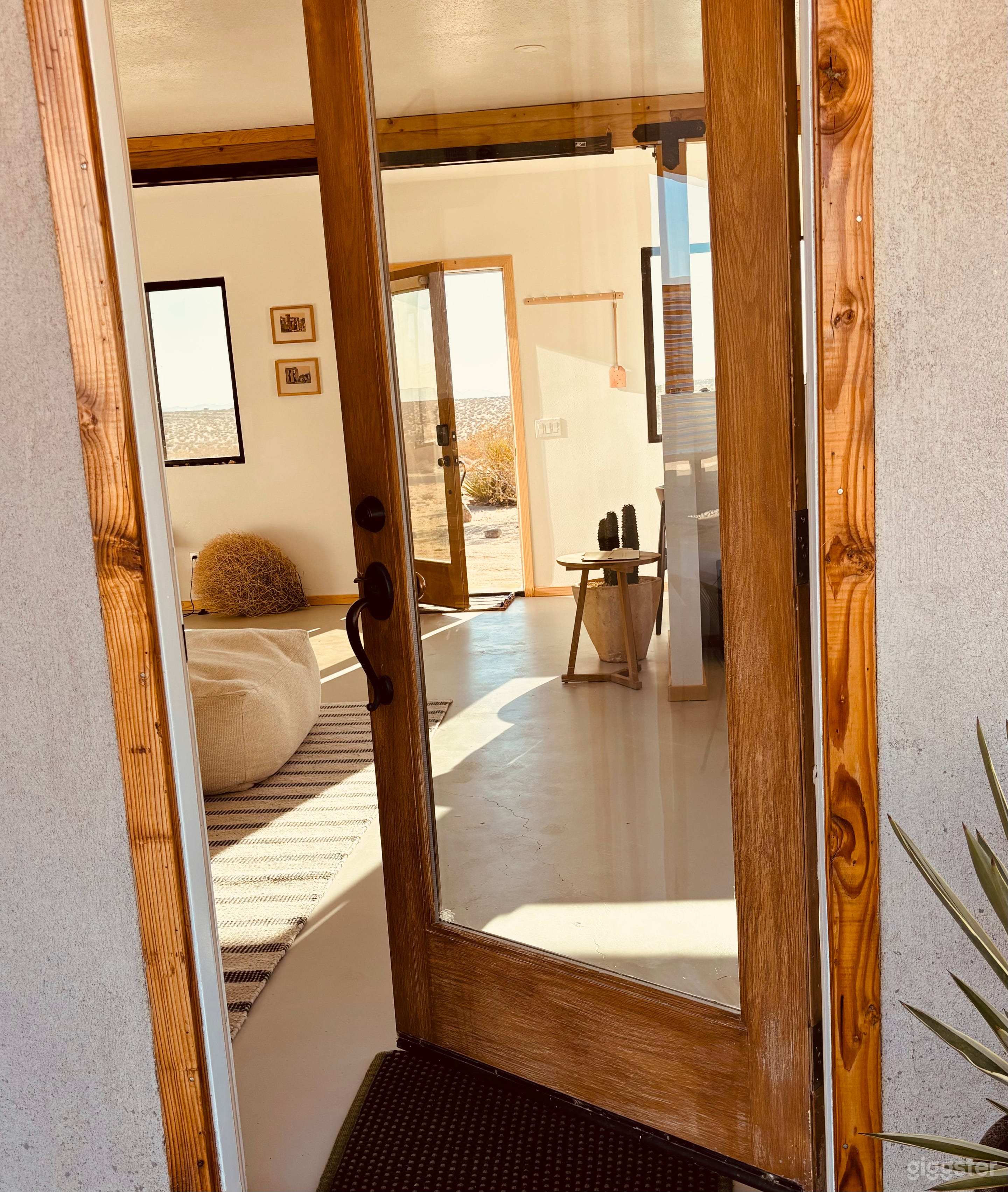 Line of sight through the home, from back door to front door