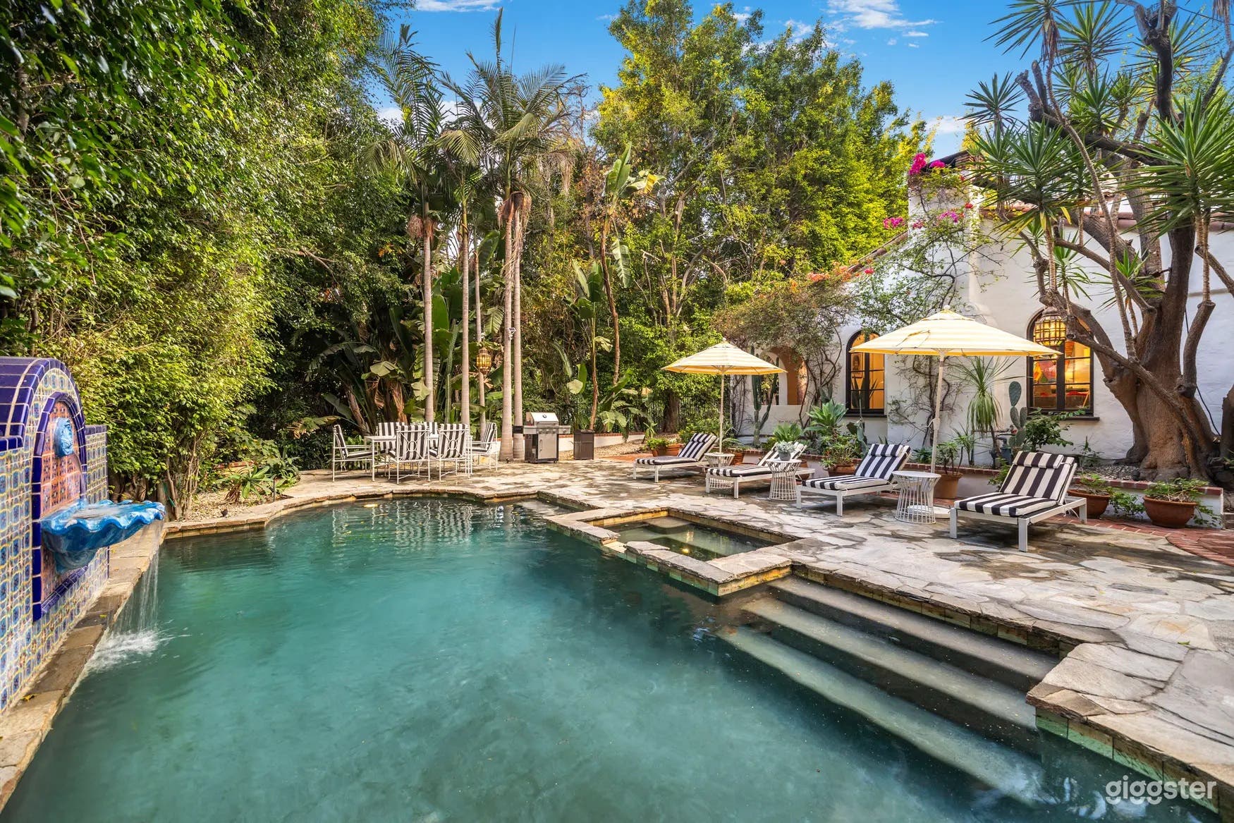 SECLUDED SPANISH LAGOON-STYLE POOL Photo 2