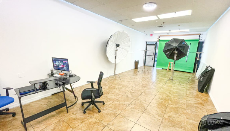  Studio photo & vidéo équipé d'un écran vert 