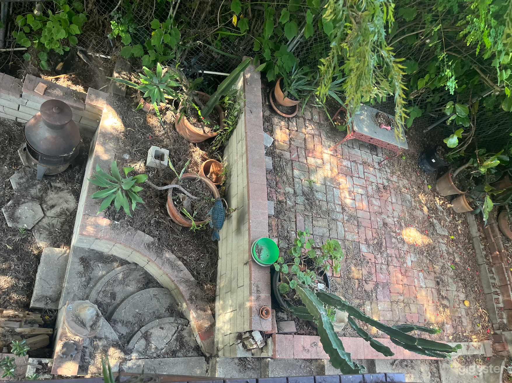 1/5 Stone Patios atop stairs.