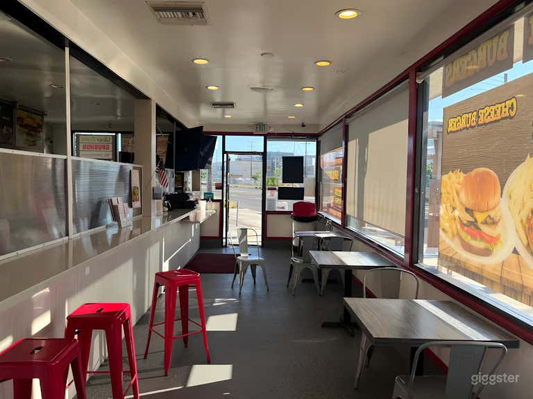  Ambiente para Comer Hamburguesas Restaurante de Comida Rápida 