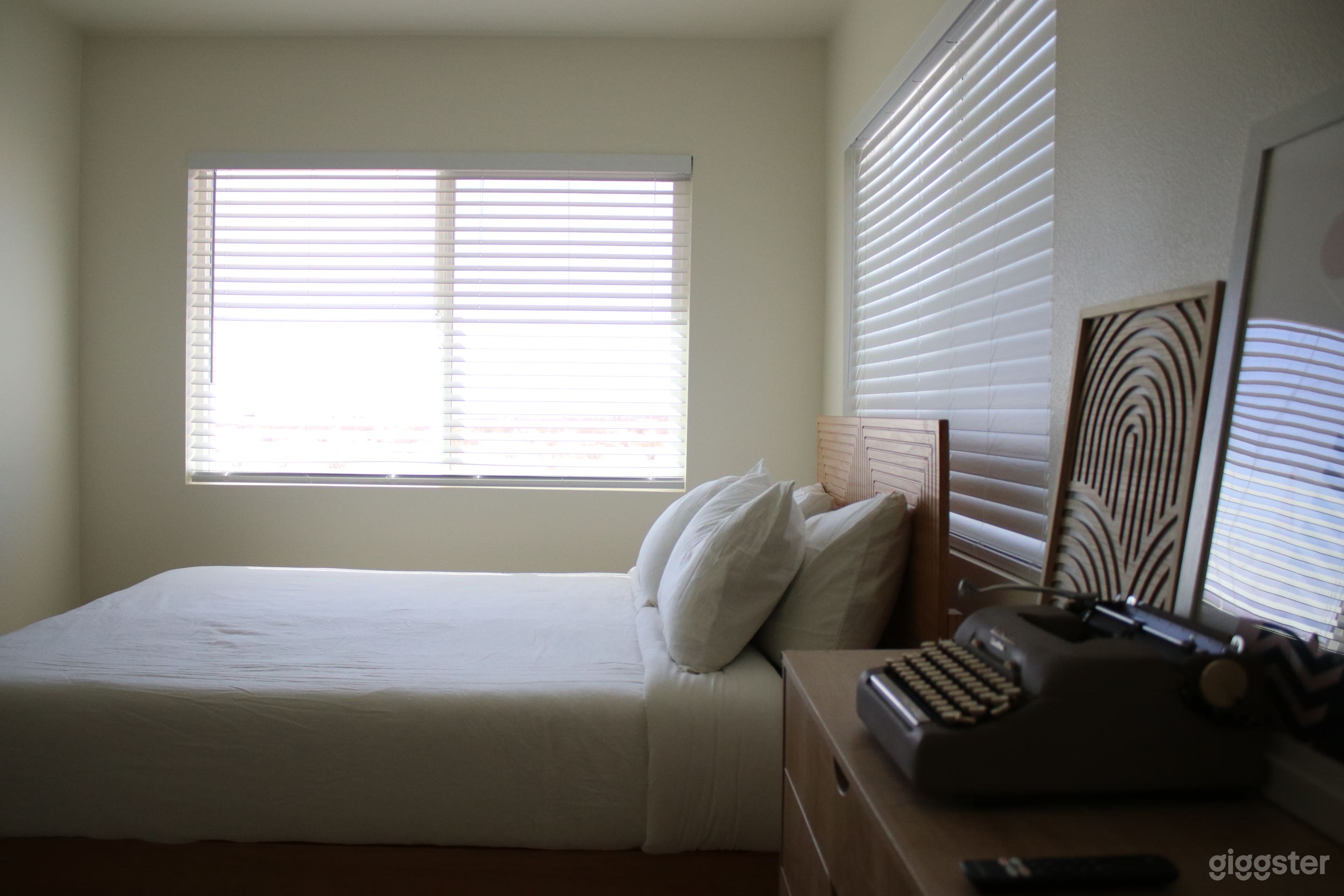 Bedroom space with desk