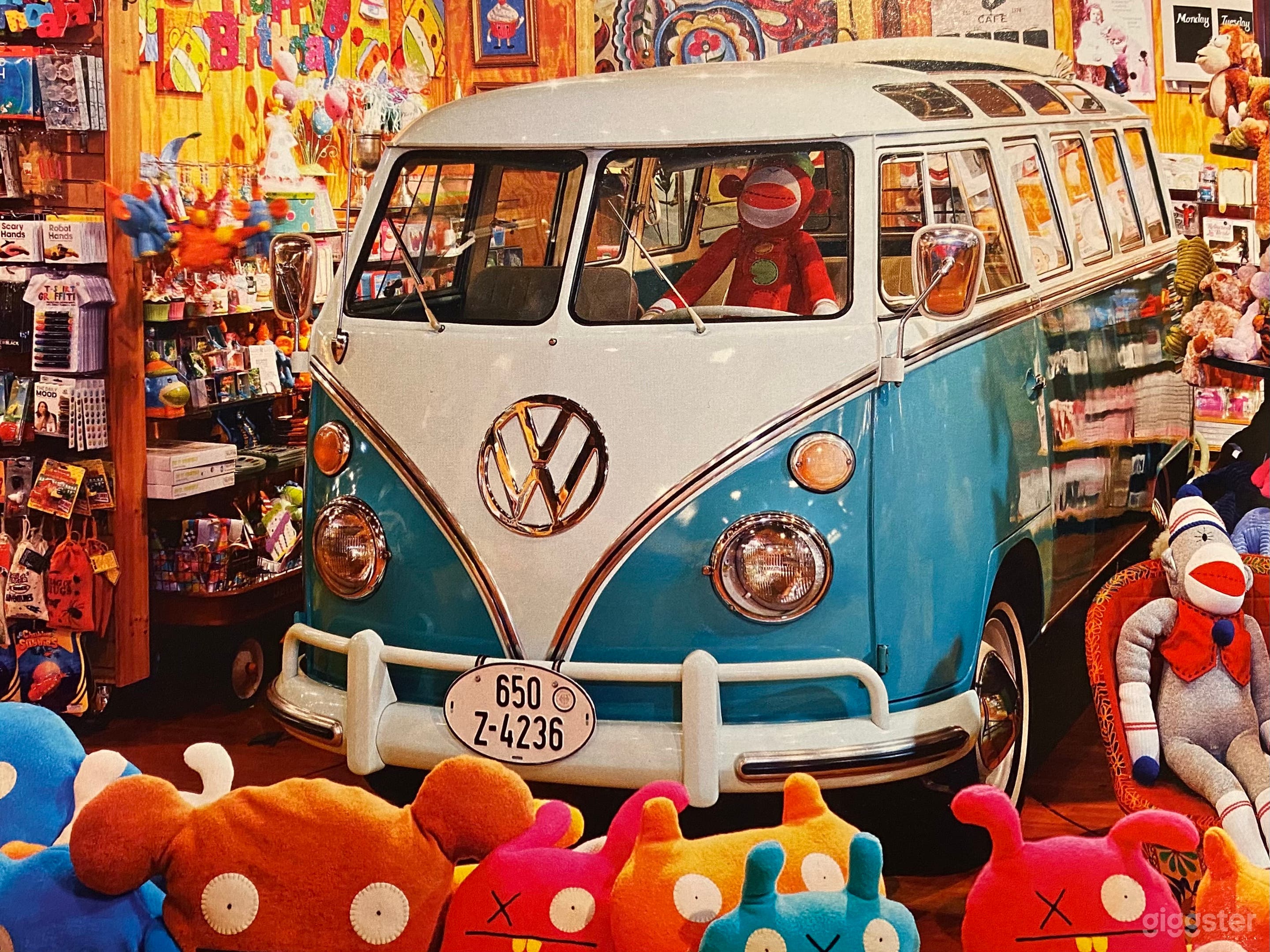 Example Shoot: Sadly the VW bus is no longer at the store, but we would be more than happy to accommodate anyone with big ideas and a vast imagination.