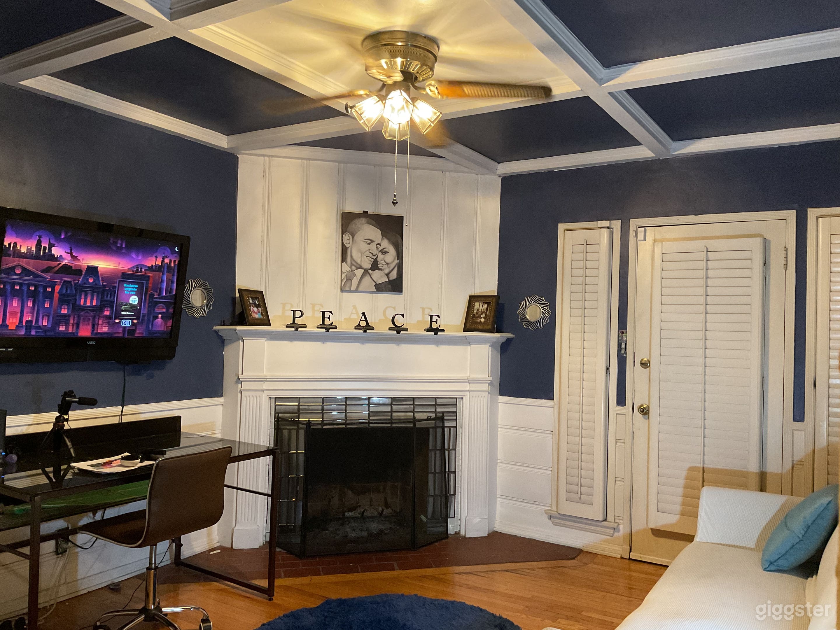 Family room darkest room in the house