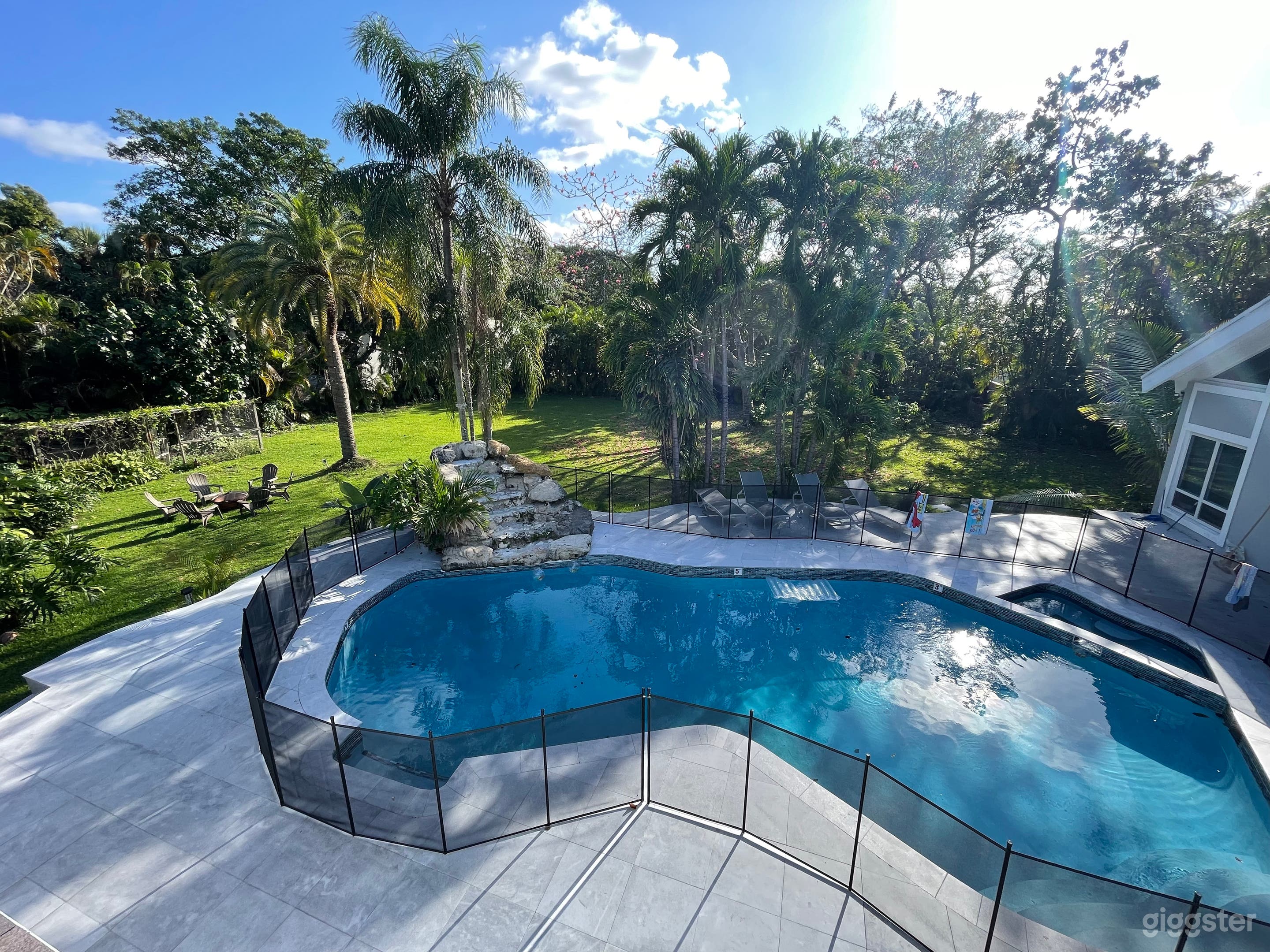 Aerial view of Backyard