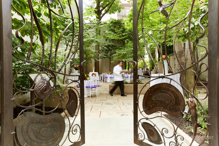  View of Park set for a Cocktail Reception with Butler Service 