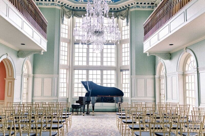 Two-Story Ballroom w/Large Window &amp; Chandelier Photo 1