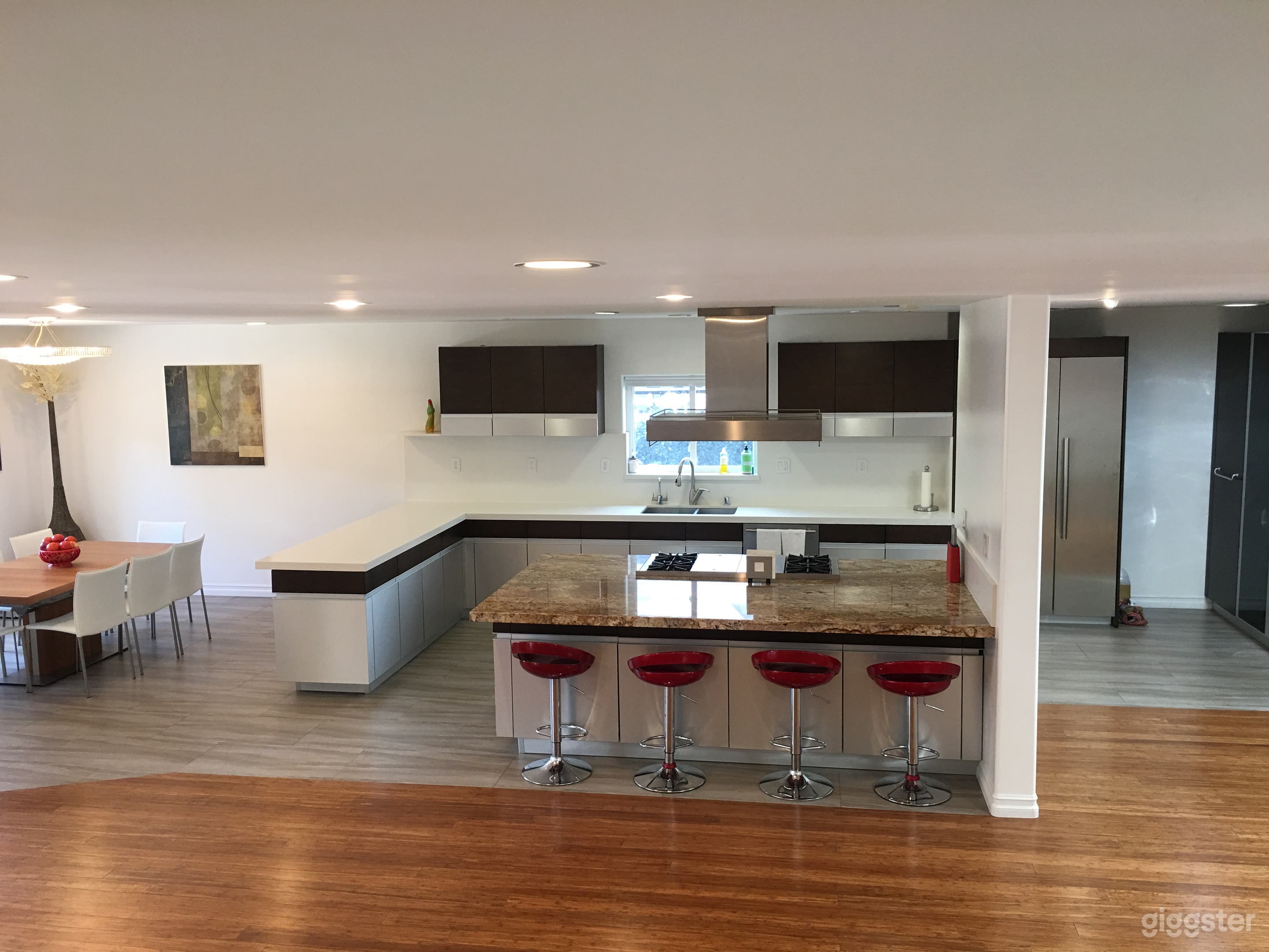 Kitchen view from stairs