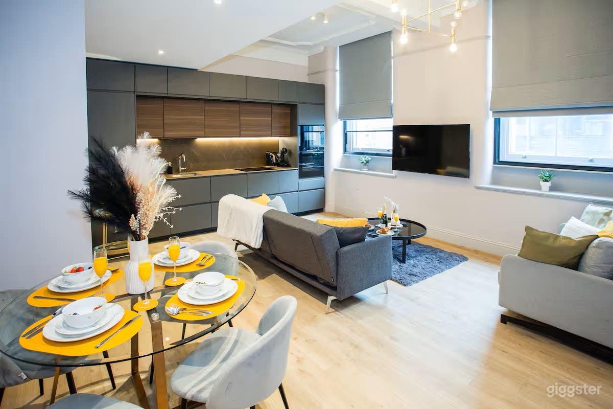 2 Bed 2 Bath | Retro-Modern Apartment with Open-Plan Living Photo 3