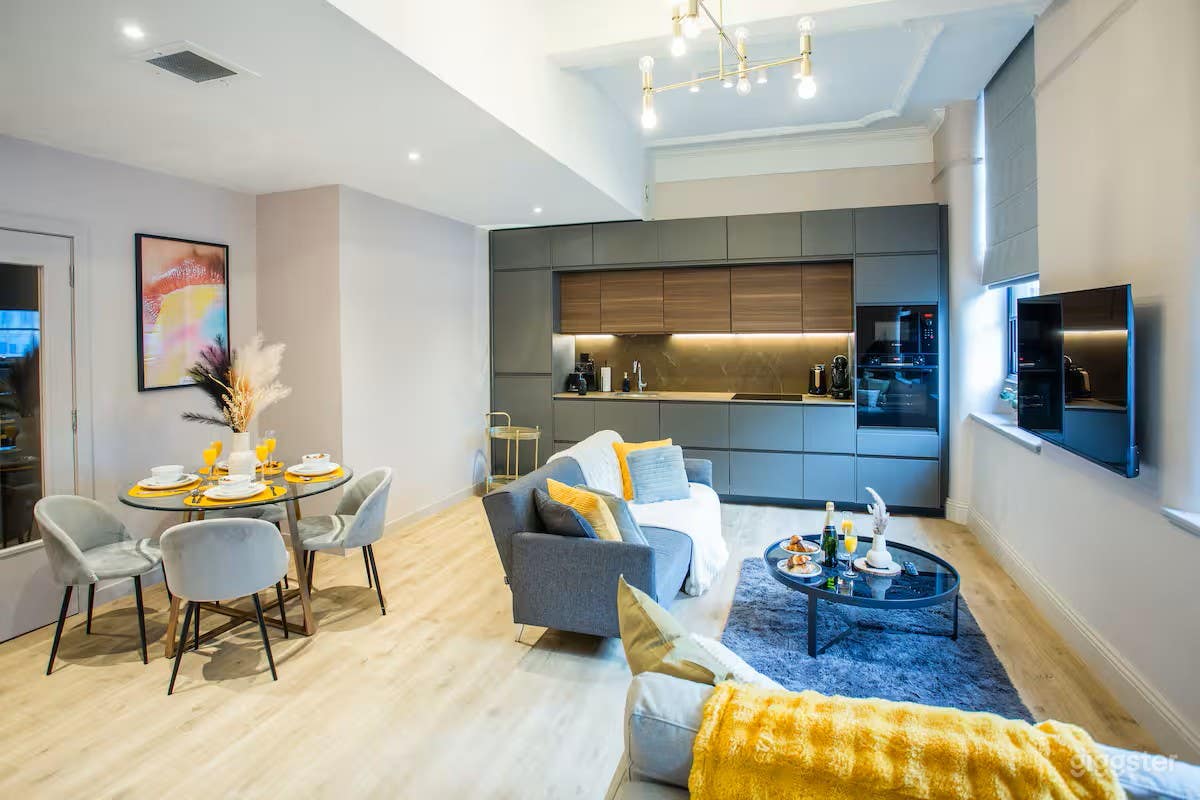 2 Bed 2 Bath | Retro-Modern Apartment with Open-Plan Living Photo 1