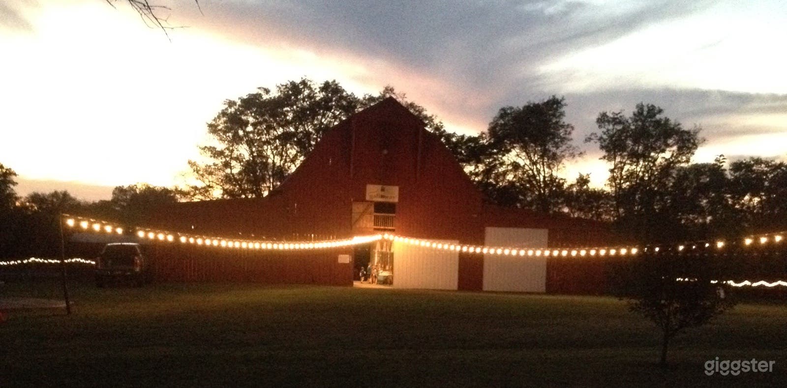Classic American barn with lots of space inside and out.