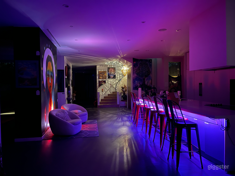  Open floor plan. High ceilings. Vibe lighting at night creates a tranquil setting into the evening. 