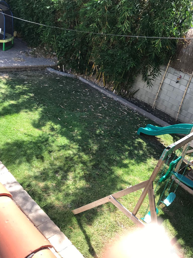  A birds eye view of the grass area. 