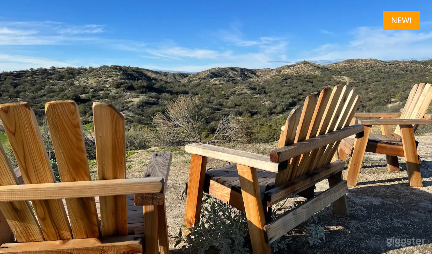 Find your perfect vantage point atop the hill on our Adirondack chairs, ideal for a romantic setting. Savor stunning sunsets, starlit skies, and a glass of local wine, all while immersing in the breathtaking view.