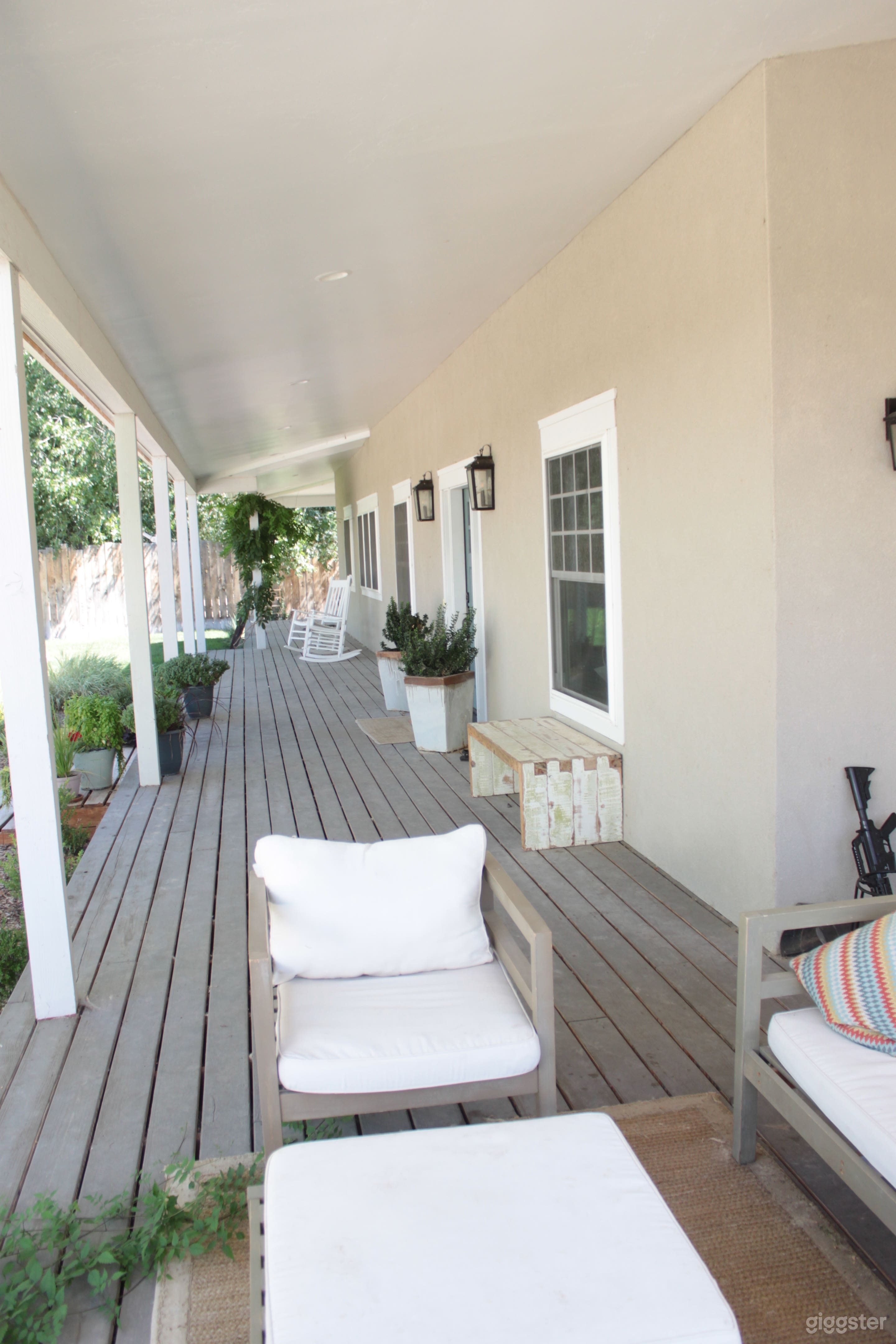 Front porch wraps around to back for an additional 1800 sq ft of covered space