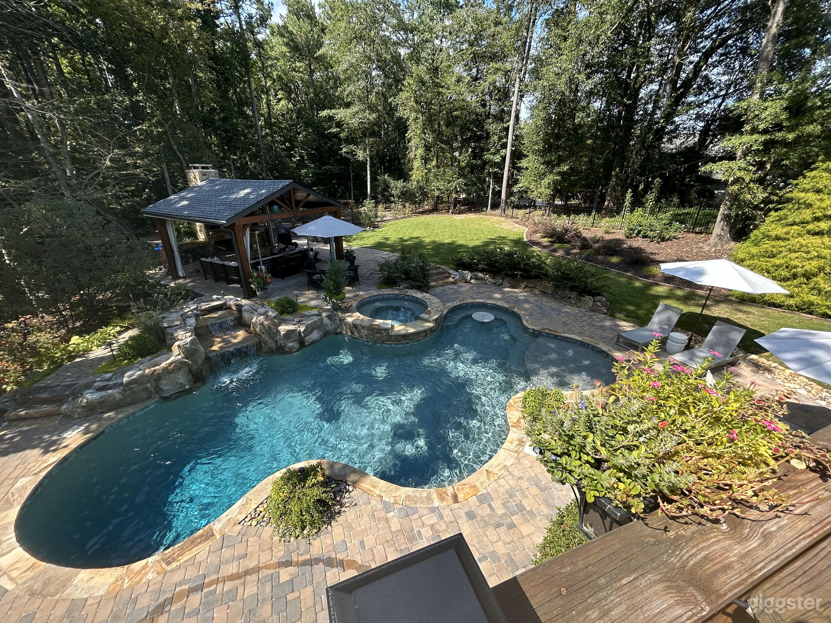 Deck view of backyard