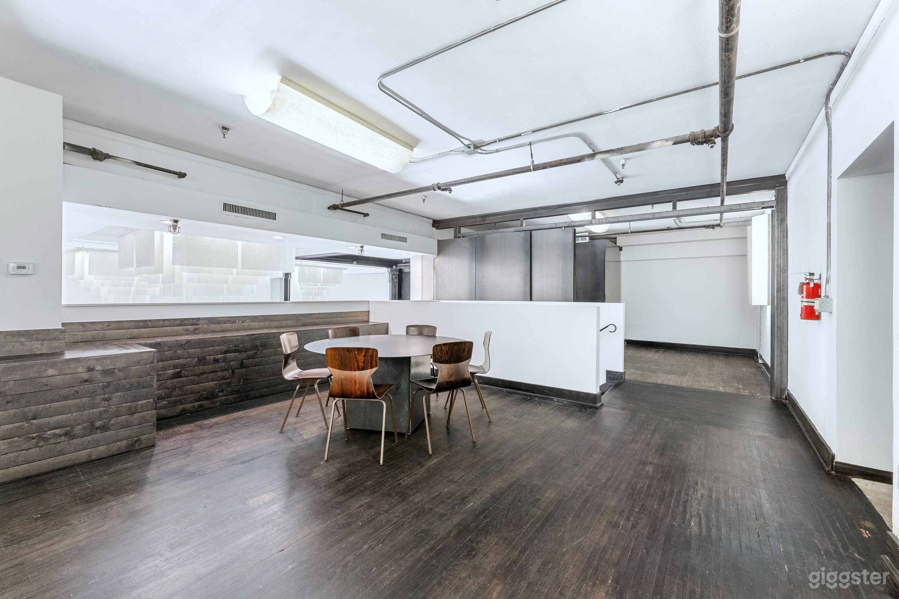 Second floor. Additional room to the left of staircase with mobile partition.