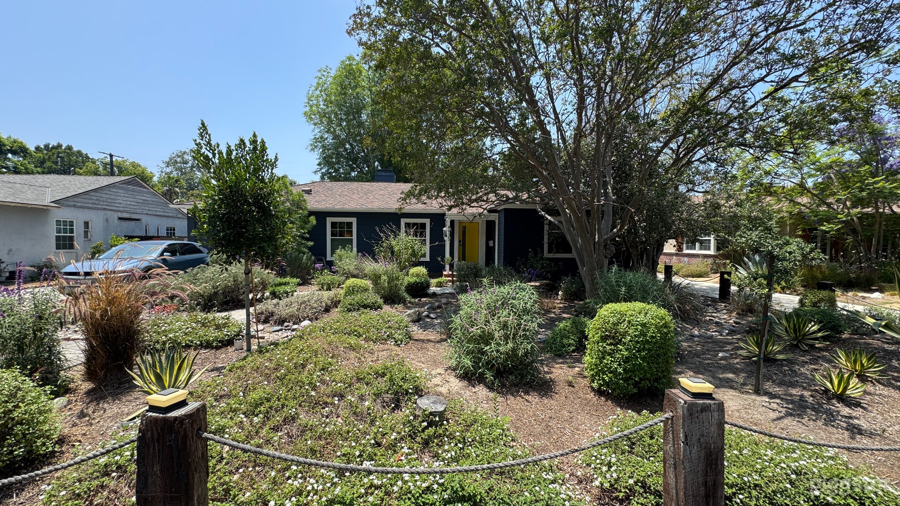 Beautifully landscaped front yard