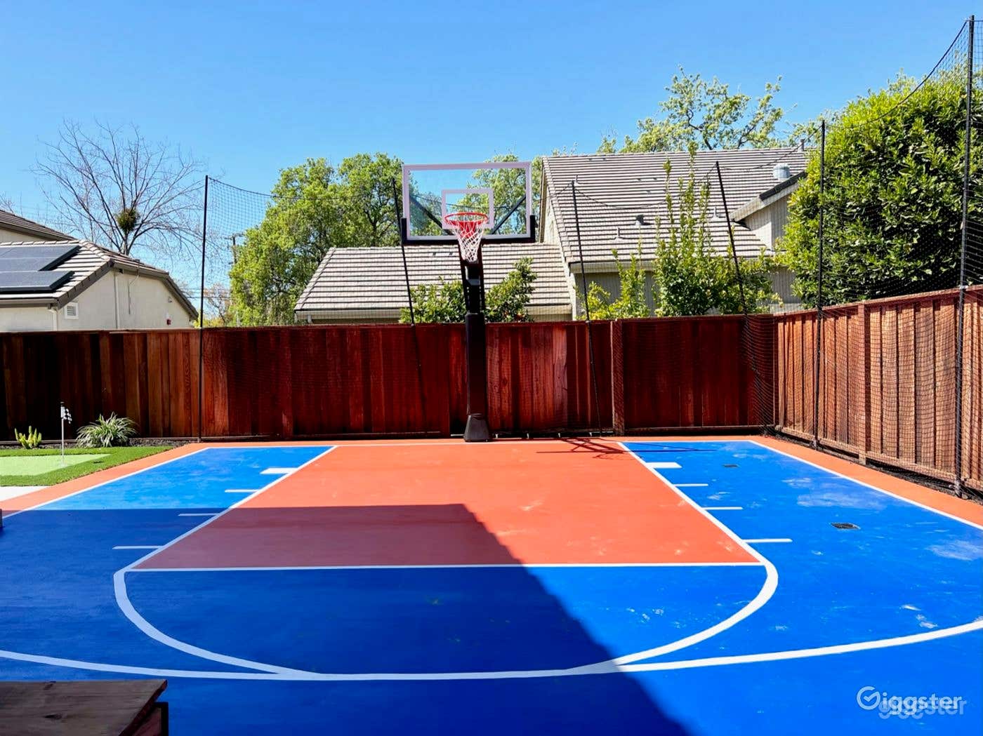 Basketball Court in a Newly Renovated Backyard Photo 1