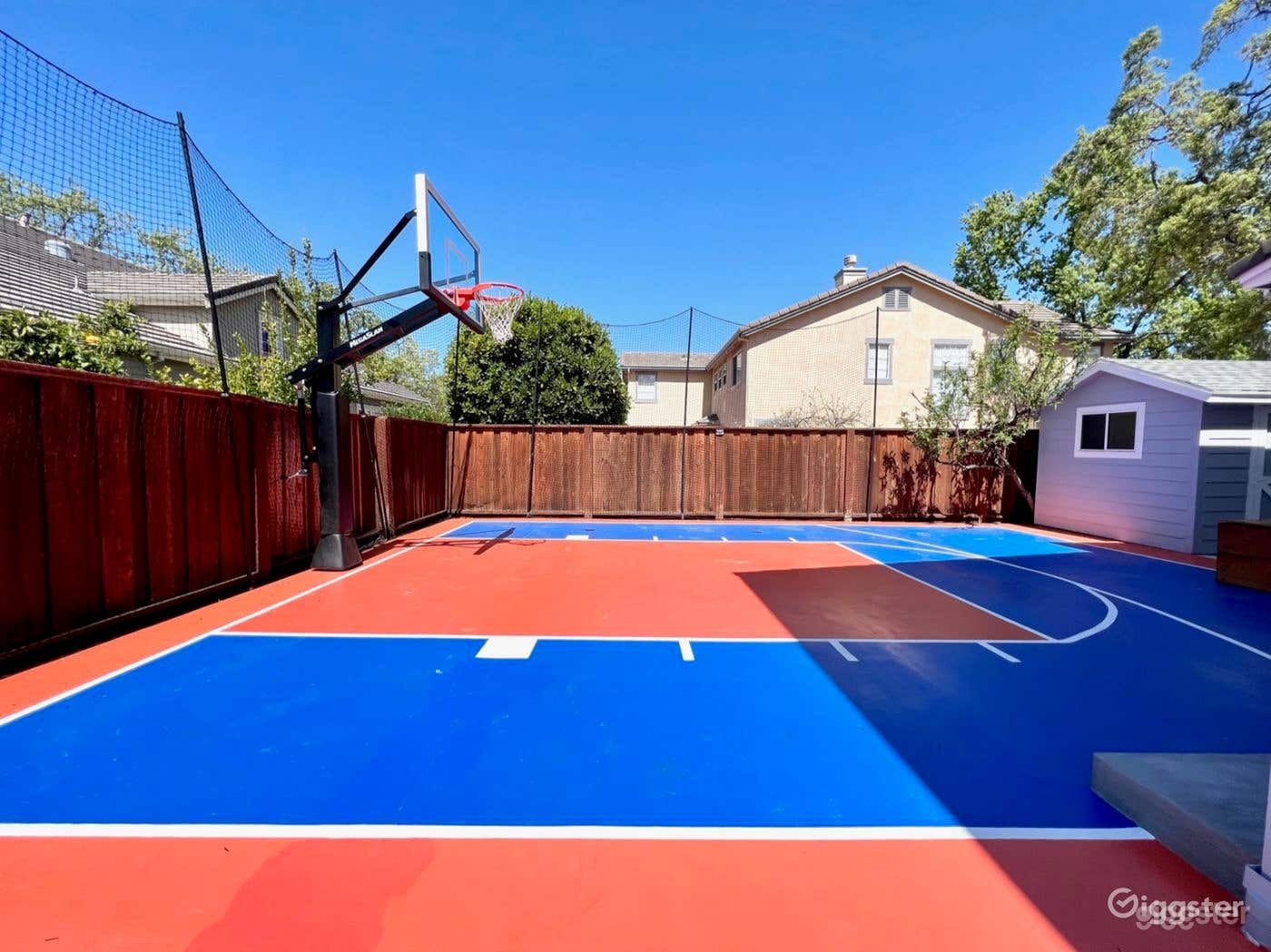 Basketball Court in a Newly Renovated Backyard Photo 2
