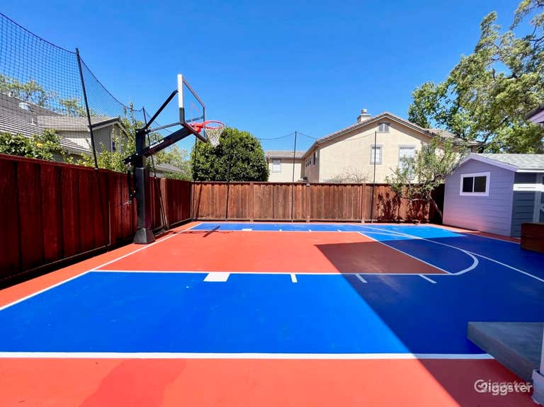  Basketball Court in a Newly Renovated Backyard 