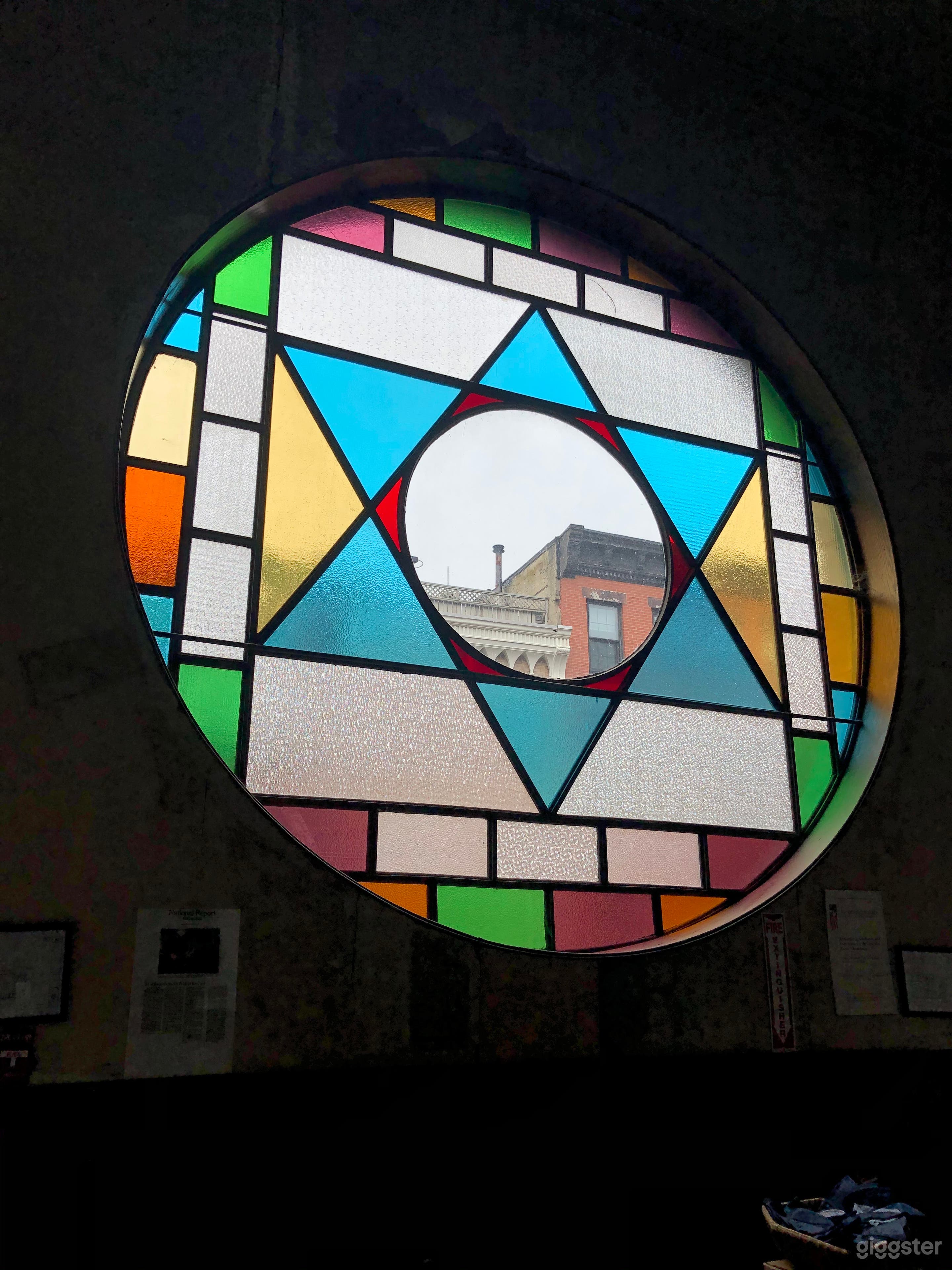 Star of David from second floor vestibule
