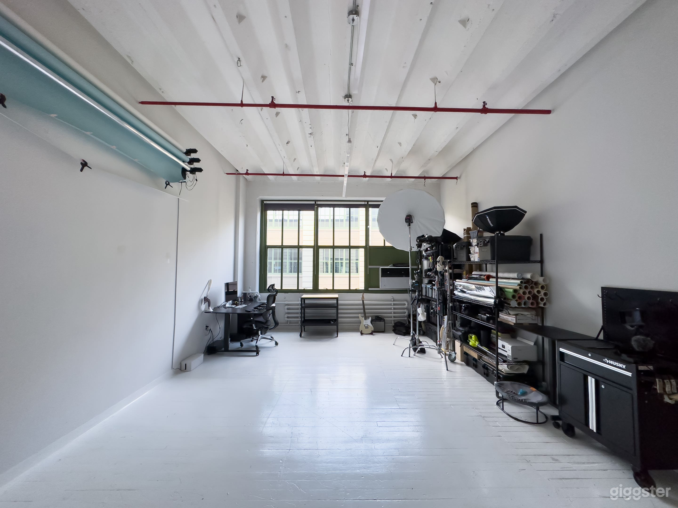 Large window with natural lighting. Windows have blinds you can easily use to block out natural light. 