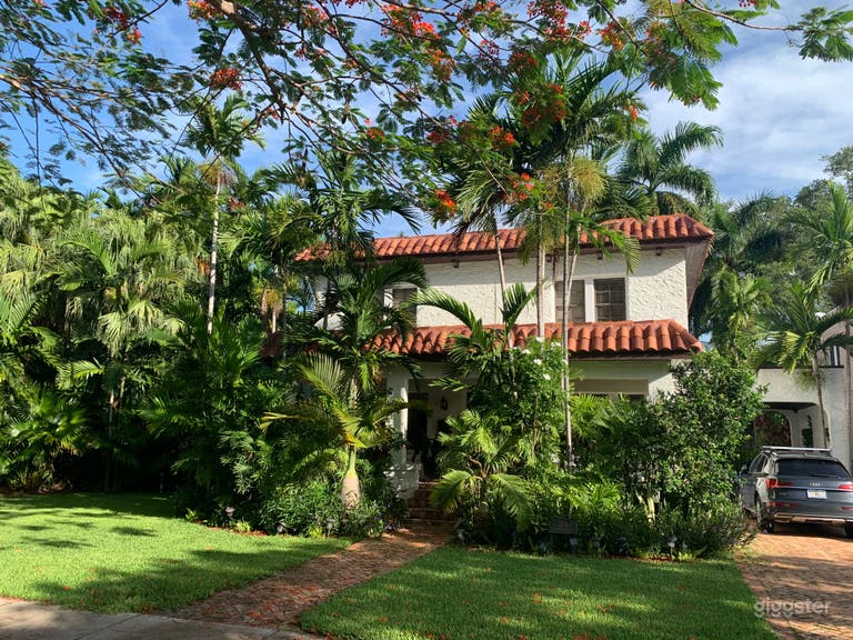 View of house from northern edge of property showing Chicago brick driveway and walkway. 