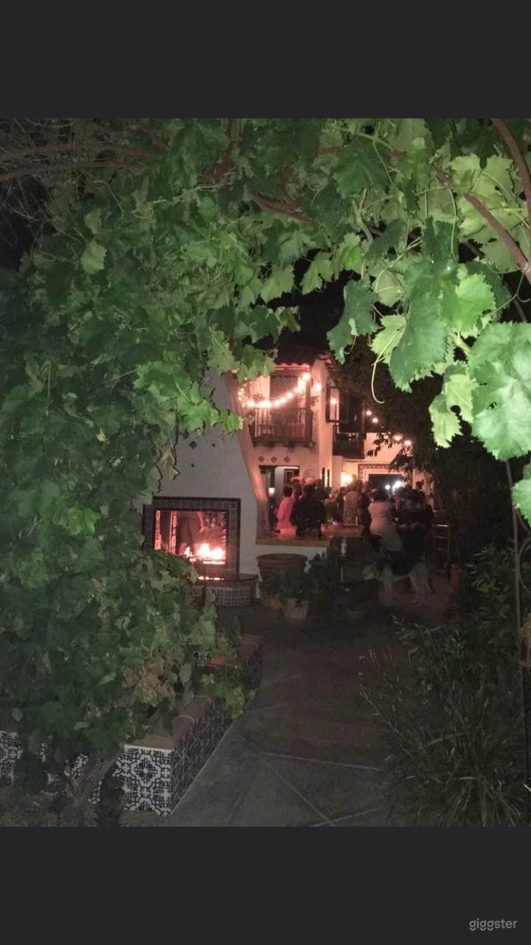 Entering through the front gates into the courtyard