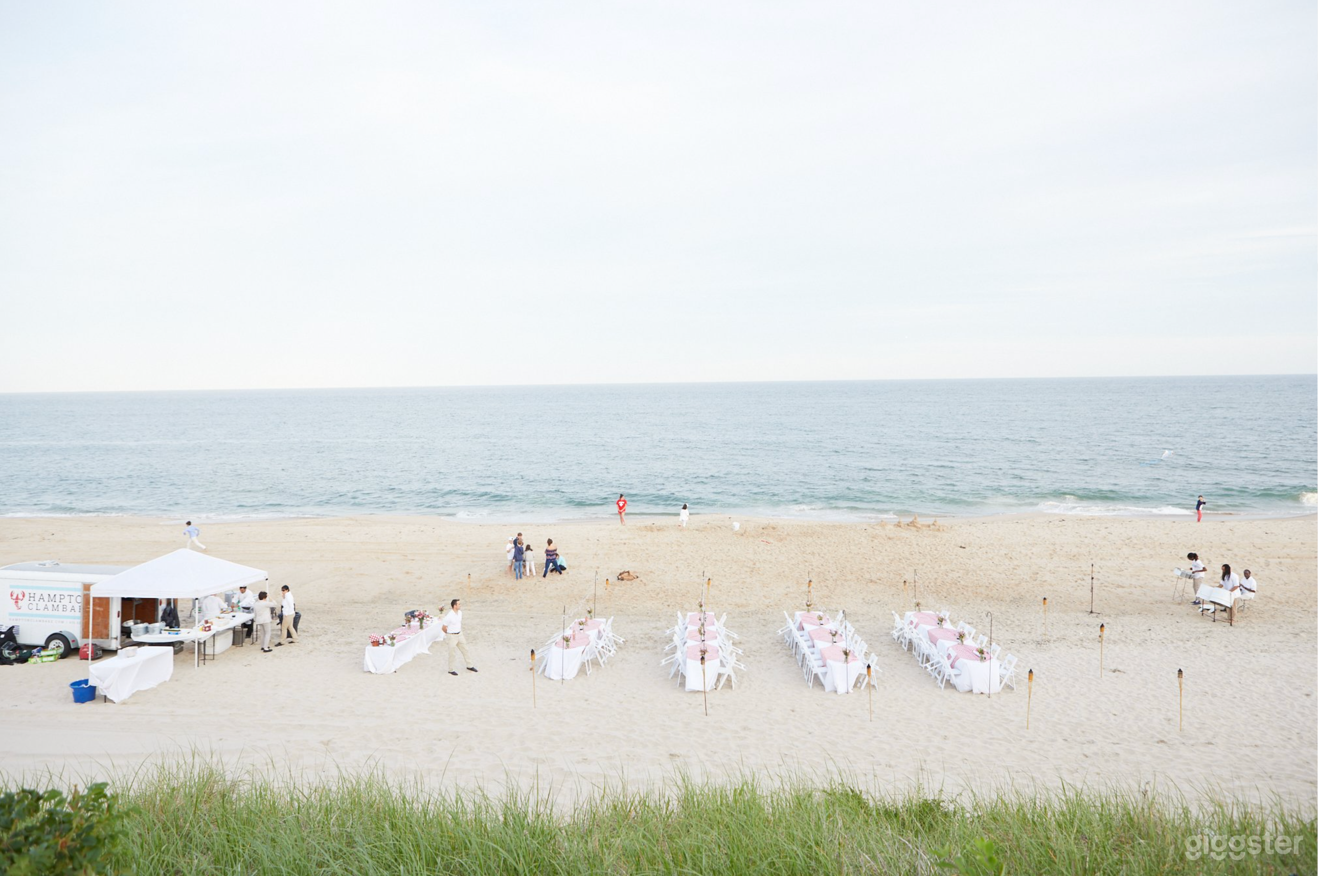 Beach view from the property