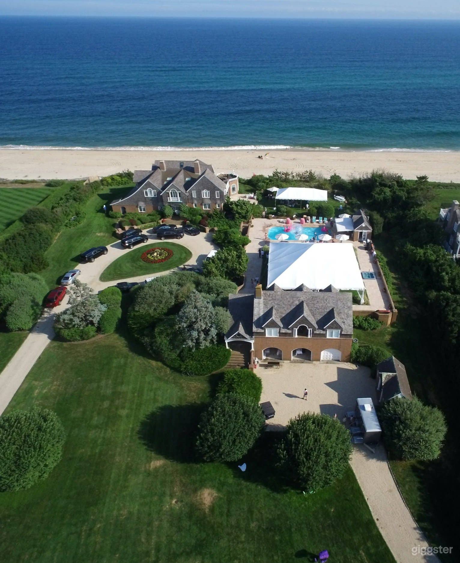 Aerial view of the property