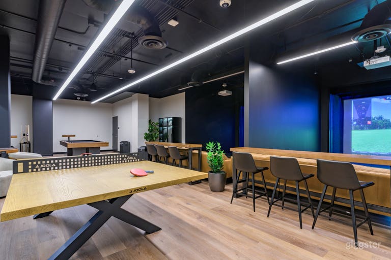  Modern Downtown Event Floor with Theater Seating & Games 