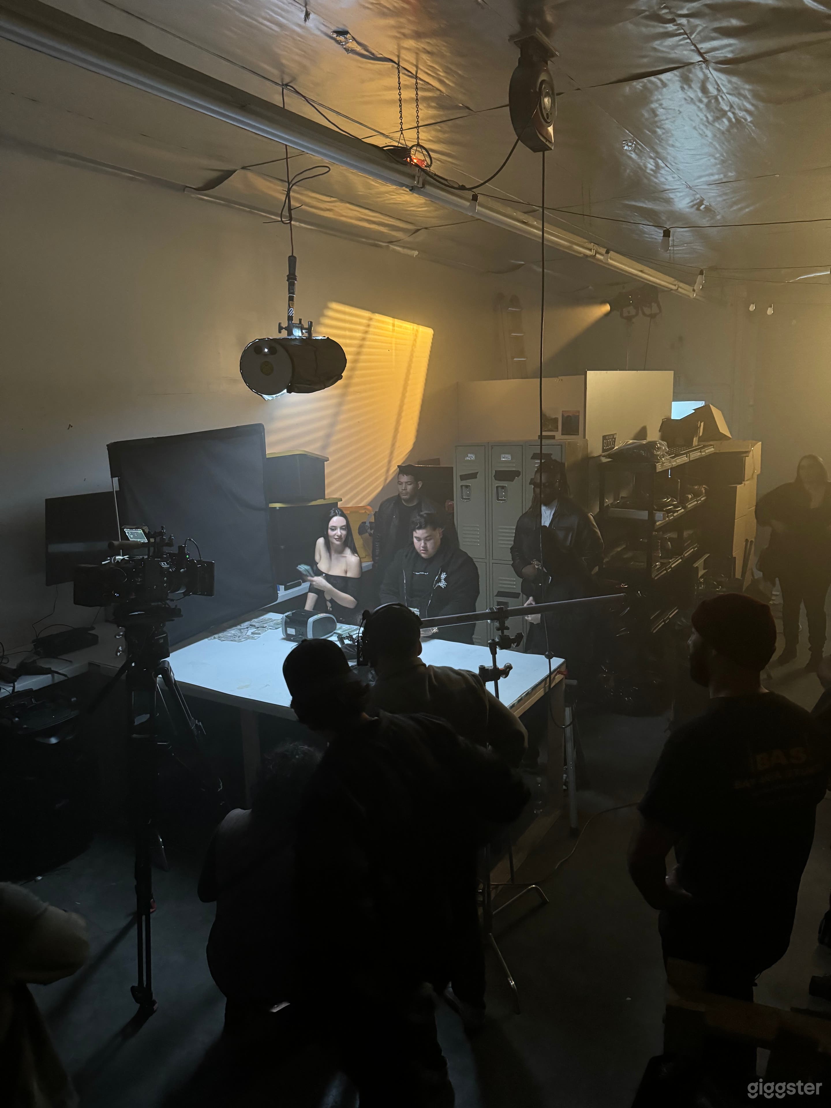 Grungy film shoot in location